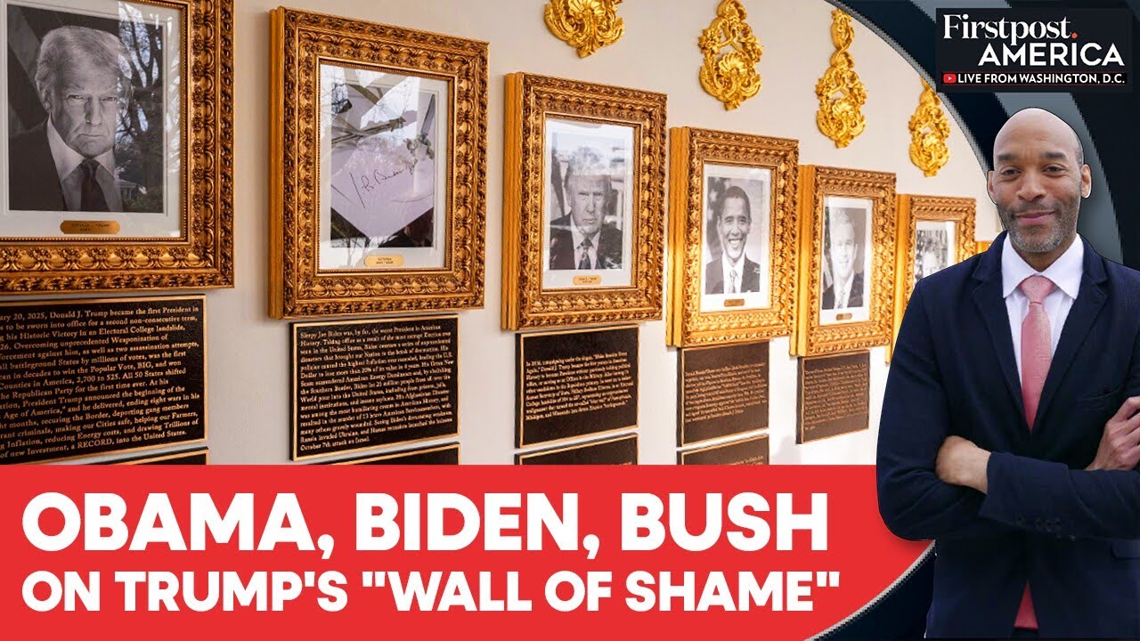 "Sleepy Joe", "Divisive Obama", Trump's "Wall of Fame" Mocks Presidential Rivals | Firstpost America