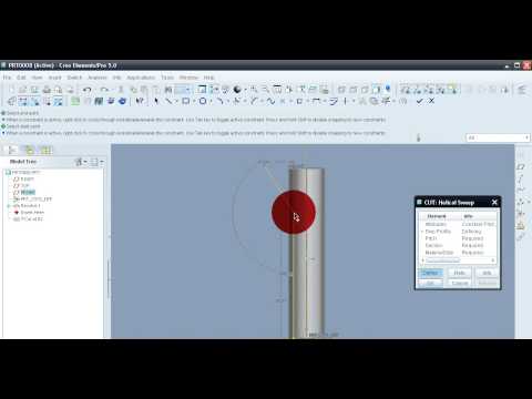Video Tutorial on Modeling Drill Bit in Pro Engineer (Creo Elements)