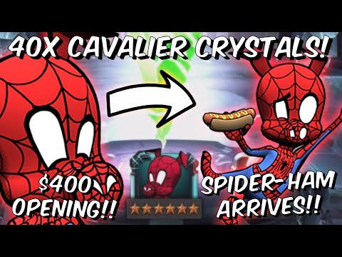 40x 6 Star Spider-Ham Cavalier Crystal Opening! - THE GOD ARRIVES!!! - Marvel Contest of Champions