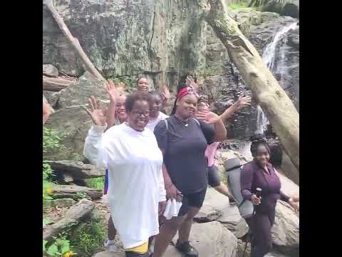 UnStress Retreat 2022 Waterfall meditation with Social Fit Wellness