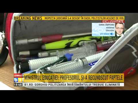 Cîmpeanu: Profesorul de sport a recunoscut că a fotografiat eleve în toaletă