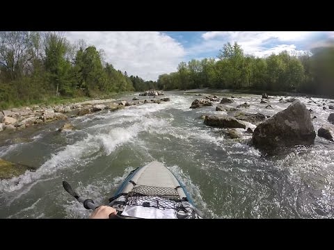 Isar Kajak - Wildwasser I bis III - München bis Freising