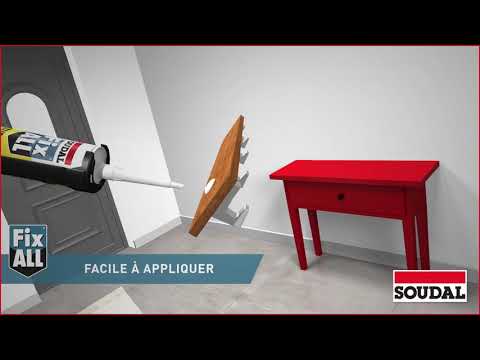 Lot de 2 mastic-colles Fix All Turbo - 2 x 290 ml + canule - blanc SOUDAL