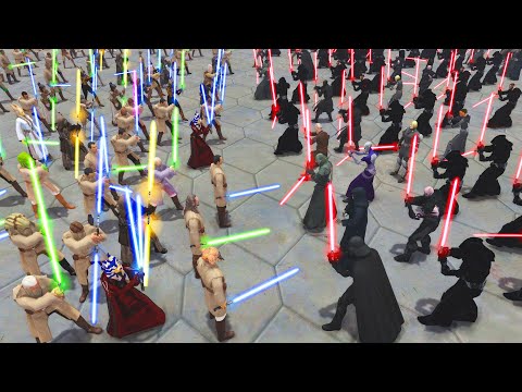 Army of SITH vs Army of JEDI KNIGHTS! - Men of War: Star Wars Mod