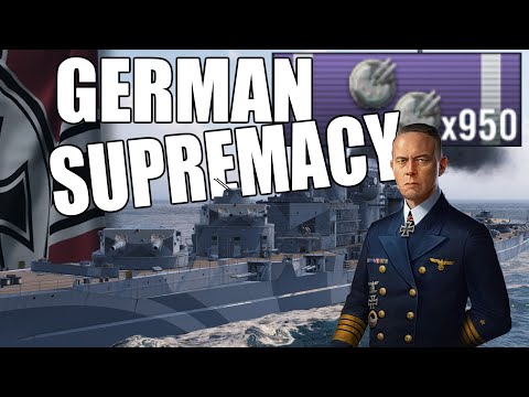 Schlieffen 323k Damage - 950 Secondary Hits - WOWS