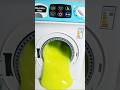 Toy Washing Machine Turns Black Slime Into Sticky Green ASMR Slime Fun