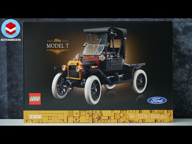 Vídeo relacionado con LEGO Icons Ford Model T - Kit de Construcción para Adultos de Maqueta de Coche Antiguo de Colección - Capota de Tela y Parabrisas Abatible - Regalo para Fans de los Vehículos Clásicos - 11376