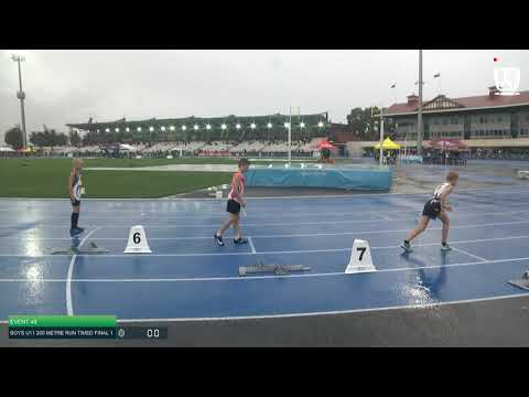Boys U11 200m Timed Final 1: 2021 Commonwealth Bank State Track and Field Championships // LAVicTV