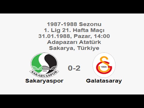 Sakaryaspor 0-2 Galatasaray 31.01.1988 - 1987-1988 Turkish 1st League Matchday 21