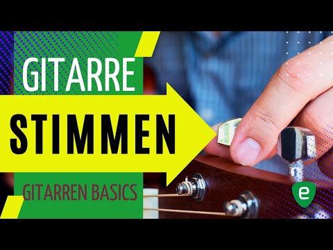 Gitarre stimmen für Anfänger - Gitarre stimmen mit Stimmgerät: emusika-academy.com