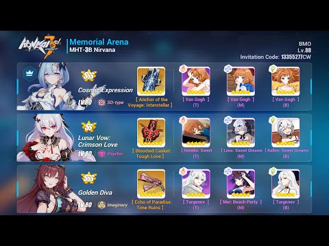 [HI3 SEA] Exalted MA - MHT-3B Nirvana (SSS) 39960 - LV(SS0), GD, CE