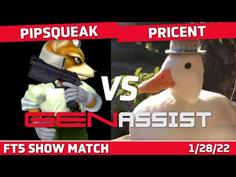 Pipsqueak (Fox) VS Pricent (Fox) - FT5 Showmatch - GenAssist Day 2