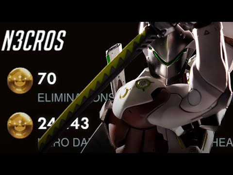 70 ELIMS! 24K DMG! NECROS INSANE GENJI GAMEPLAY! OVERWATCH SEASON 27