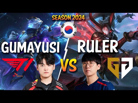 T1 Gumayusi vs GEN Ruler - Gumayusi VARUS vs Ruler KALISTA ADC - Patch 25.S1.1 KR Ranked | lolrec