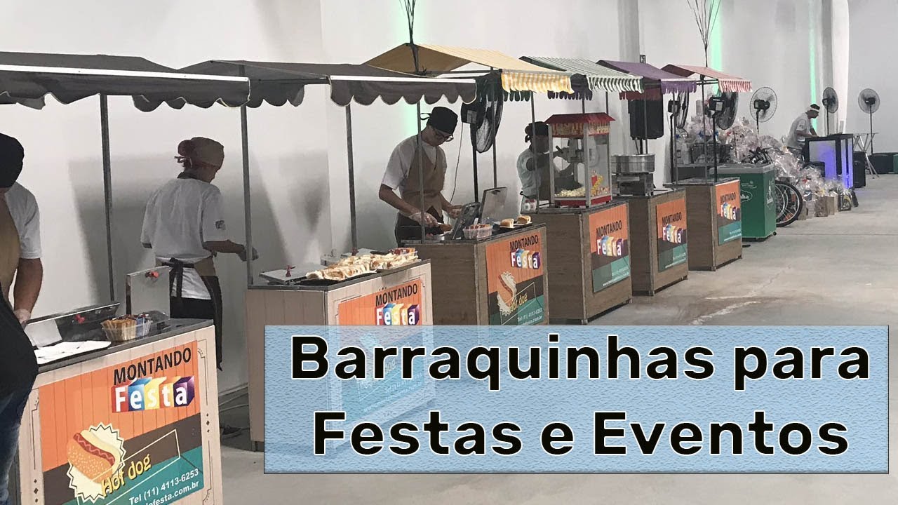Barraquinhas para festa infantil, teen e eventos corporativos