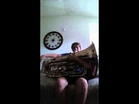 Playing silento on my tuba