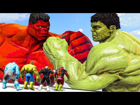 Story of Hulk | Hulk & Red Hulk vs Hulk Army - What If Battle Superheroes