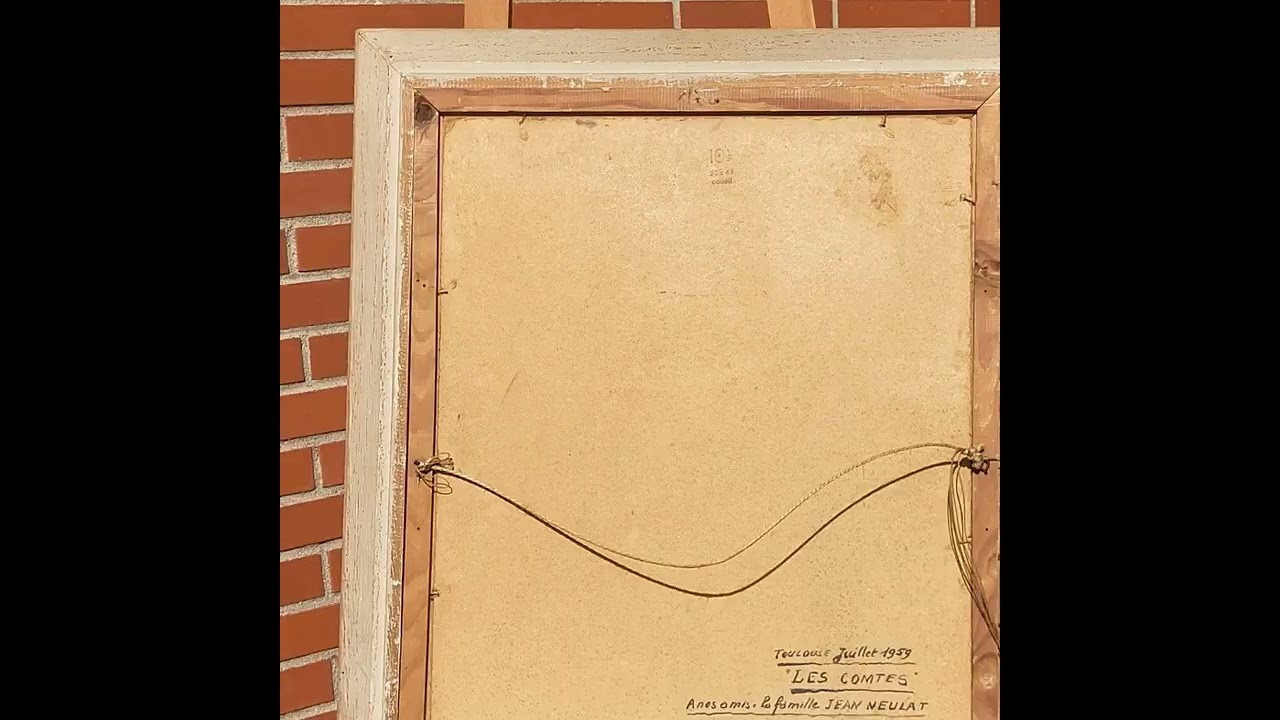 Tableau ancien signée JANE BOSC. Bouquet de Fleurs. Peinture huile sur toile.