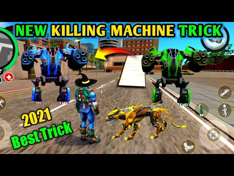 New Killing Machine Trick In Rope hero vice town Game||New Trick rope hero vice town new update