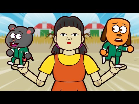 Batatinha Frita 1 2 3 | Dogo e Ratch em Round 6 (Squid Game) em desenho animado