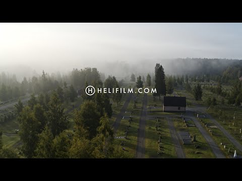 8594. Gammelstads Kyrkstad (Gammelstad Church Town) Drone Stock Footage Video