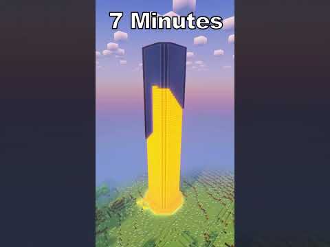 Minecraft Tower At Different Times🤯😱 #shorts