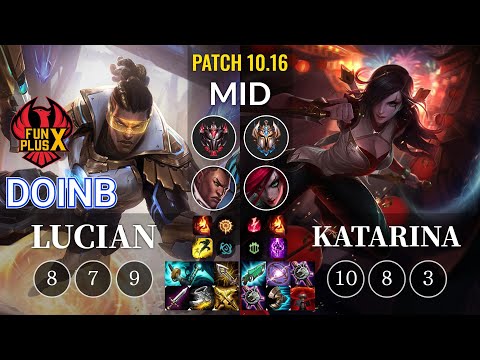 FPX Doinb Lucian vs Katarina Mid - KR Patch 10.16