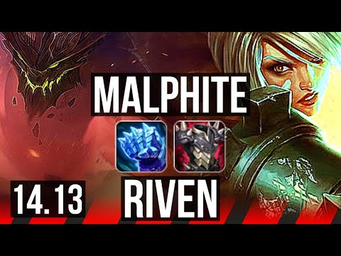 MALPHITE vs RIVEN (TOP) | 66% winrate, 3/2/8 | EUW Challenger | 14.13