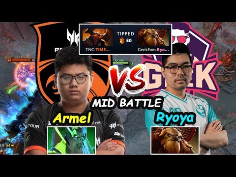 TNC Armel - [Necrophos] MIDLANE BATTLE vs GeekFam Ryoya [Earthshaker] Dota 2 7.22 Gameplay