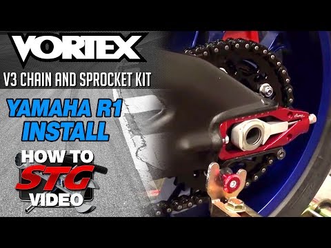 Vortex V3 Motorcycle Chain and Sprocket Kit Install 15-17 Yamaha YZF-R1 | Sportbiketrackgear.com