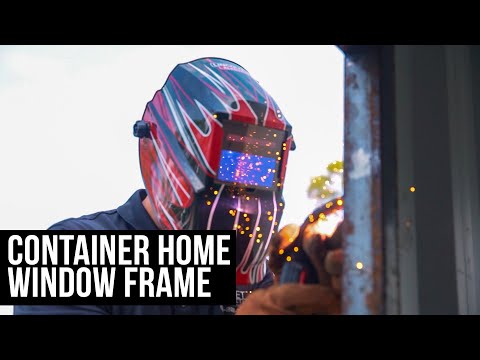 Simple Welded Window Frame | Building a 20ft Shipping Container Home