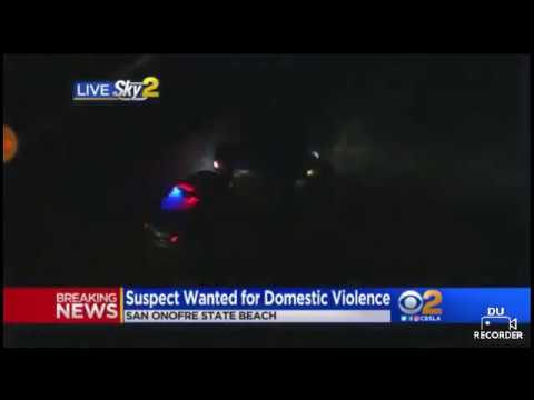 CHP pursuit a domestic violence suspect in the San Onofre area 3/15/2018