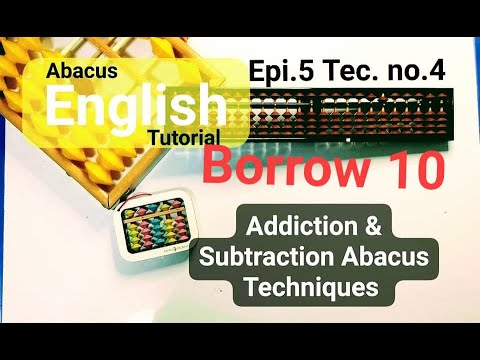 Abacus English Tutorial Episode 5/ How to borrow 10/ #abacustechnique #education