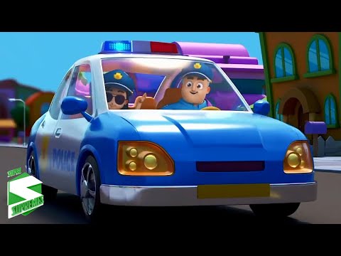 Le ruote della macchina della polizia canzone per bambini in italiano
