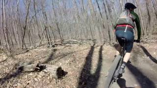 Corey downhills the north side of Virginia Pine.