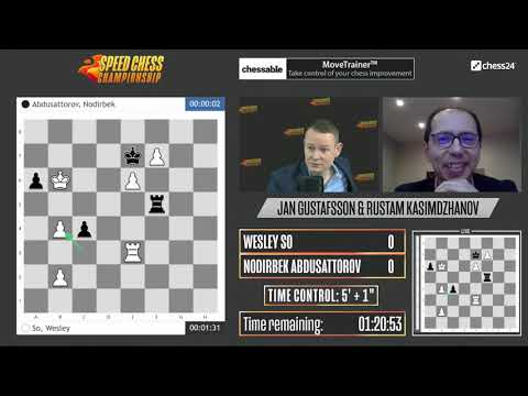 So vs Abdusattorov | Speed Chess Championship | Jan Gustafsson & Rustam Kasimdzhanov