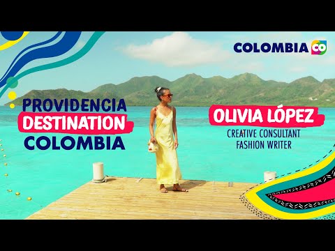 Olivia López enjoys the Caribbean Sea in Providencia