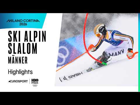 Dramatischer Fehler im zweiten Lauf I Highlights deutsch I Olympia 2026 I Ski Alpin Slalom I Männer