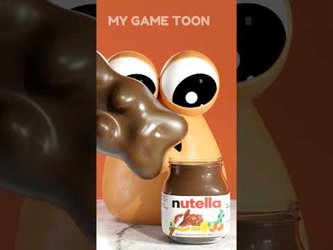 Giant Haribo chocolate VS Nutella  😱🍫🤣 #pou