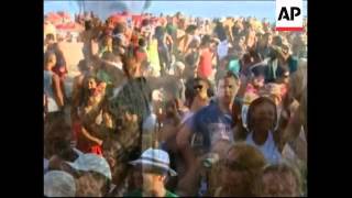 Around 30 thousand revellers gathered at Rio de Janeiro's famous Ipanema beach on Saturday to join t