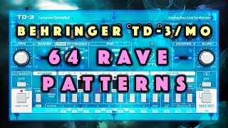 Behringer TD-3, TD-3-MO, MIDI: 303 Rave Patterns/Sequences