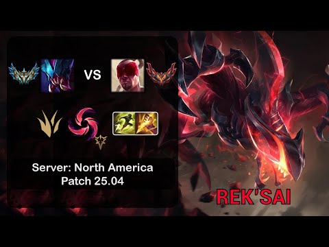 Rek'Sai Jungle vs Lee Sin - NA Challenger - Patch 25.04