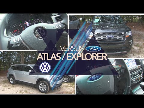 🔵  NEW 2018 VW ATLAS vs 2017 FORD EXPLORER | REVIEW🏁  Exterior, Interior💡 LED Lighting & PRICE💰