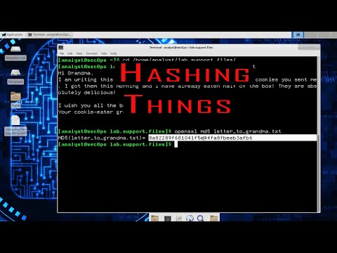 CCNA CYBERSECURITY OPERATIONS LAB | Hashing Things Out