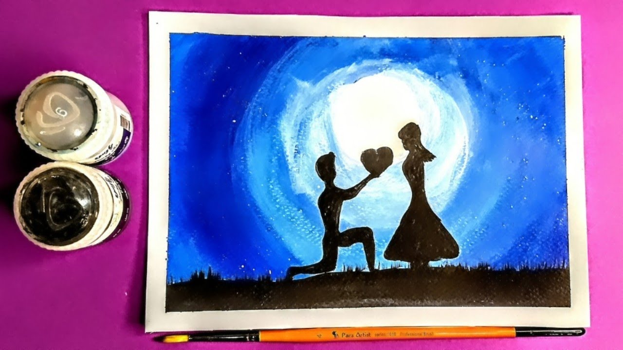 Picture of Eternal Love: Romantic Acrylic Portrait of Tranquility