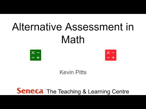 "Alternative Assessment in Math" facilitated by Kevin Pitts