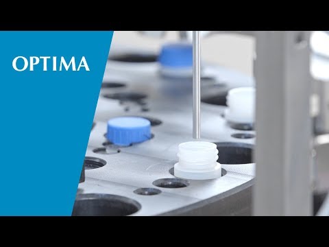 Máquina de enchimento e fechamento para reagentes | Füll- und Verschließmaschine für Reagenzien | OPTIMA