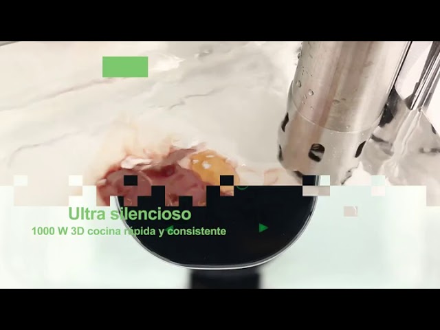Vídeo relacionado con Sous Vide Roner Cocina Baja Temperatura, 1000W, Pantalla LCD táctil, Temporizador, Cocinero Circulador, Máquina de Cocción al Vacío de Acero Inoxidable, Recetario