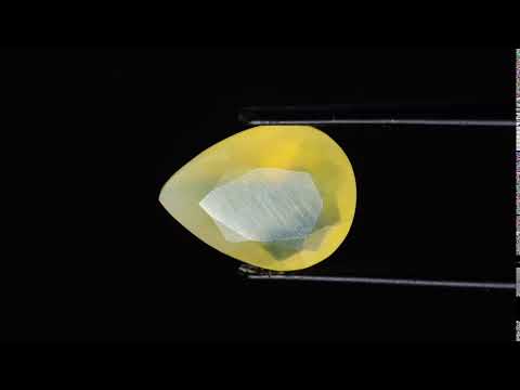 Натуральный желтый Опал груша 12.4x9.9мм 2.61ct видео