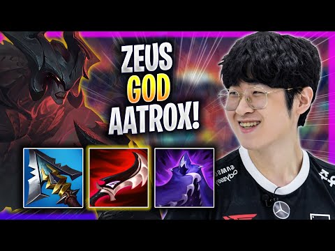 ZEUS IS A GOD WITH AATROX! - T1 Zeus Plays Aatrox MID vs Rumble! | Season 2023
